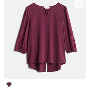 Women’s Hawthorn 3/4-Sleeve Split-Back Top - Hawthorn